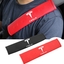 Load image into Gallery viewer, Tesla Logo Seat Belt Pads