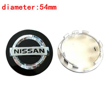 Load image into Gallery viewer, 4pcs Nissan Logo 54/58/60MM Wheel Center Caps