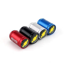 Load image into Gallery viewer, 4pcs Chevrolet Logo Tire Valve Caps - Black