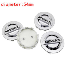 Load image into Gallery viewer, 4pcs Nissan Logo 54/58/60MM Wheel Center Caps