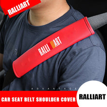 Load image into Gallery viewer, Car Safety Belt Covers Seat Belt Case for Mitsubishi Ralliart ASX Lancer X Outlander 3 Pajero 4 4g63 Mirage Montero Accessories