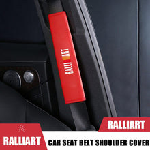 Load image into Gallery viewer, Car Safety Belt Covers Seat Belt Case for Mitsubishi Ralliart ASX Lancer X Outlander 3 Pajero 4 4g63 Mirage Montero Accessories