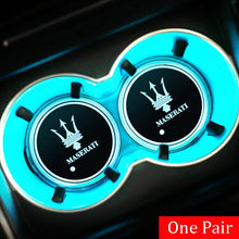 Load image into Gallery viewer, 2pcs Maserati Logo Led Cup Holder Mat Pad