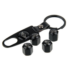 Load image into Gallery viewer, 4pcs Mini Cooper Logo Tire Valve Caps + Keychain
