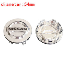 Load image into Gallery viewer, 4pcs Nissan Logo 54/58/60MM Wheel Center Caps
