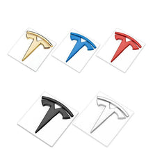 Load image into Gallery viewer, 6x5.5cm Car 3D Metal Sticker For Tesla Model 3 S X Y Logo Car rear Trunk Body Emblem Badge Decoration Accessories