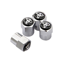 Load image into Gallery viewer, 4pcs Toyota Black Logo Tire Valve Caps