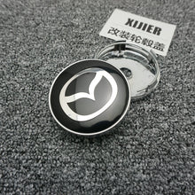 Load image into Gallery viewer, 4pcs Mazda Logo Wheel Center Hub Caps and 56mm Stickers