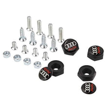 Load image into Gallery viewer, 4pcs License Plate Screws for Audi Frame - Black Logo - Silver