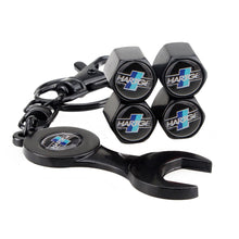 Load image into Gallery viewer, 4pcs BMW Logo Tire Valve Caps+Keychain