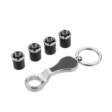 Load image into Gallery viewer, 4pcs KIA Logo Wheel Tire Valve Caps + Keychain