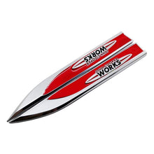 Load image into Gallery viewer, 2pcs John Cooper Works Blade Fender Emblem Stickers