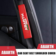 Load image into Gallery viewer, 2pcs FIAT Abarth Logo Seat Belt Pads