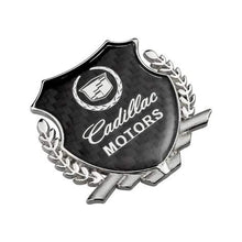 Load image into Gallery viewer, Cadillac Motors Carbon Shield Logo Emblem