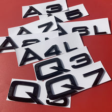 Load image into Gallery viewer, Audi Plastic Letters Emblem A3 A4 A5 A6 A7 A8 Q3 Q5 Q7 S3 S4 S5 S6 S7 S8 RS TT