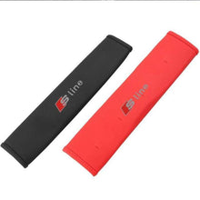 Load image into Gallery viewer, 2pcs Audi Sline Logo Seat Belt Pads