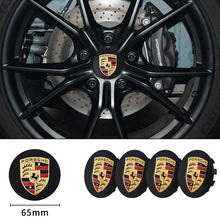 Load image into Gallery viewer, 4pcs Prosche LOGO Wheel Center Caps