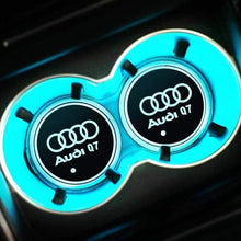 Load image into Gallery viewer, 2pcs Audi Logo Led Cup Holder Mat Pad