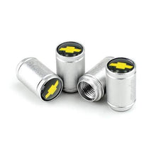 Load image into Gallery viewer, 4pcs Chevrolet Logo Tire Valve Caps - Black