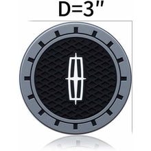 Load image into Gallery viewer, 2pcs Lincoln Logo Auto Cup Holder Mats