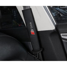 Load image into Gallery viewer, 2pcs Audi Sline Logo Seat Belt Pads