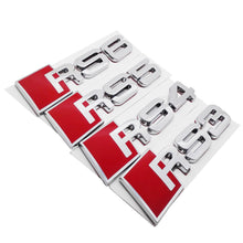 Load image into Gallery viewer, RS3 RS4 RS5 RS6 RS8 Car Trunk Emblem Audi Silver , Metal