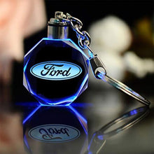 Load image into Gallery viewer, Ford Logo LED Crystal Light Changing Keychain
