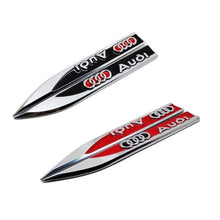 Load image into Gallery viewer, 2pcs Audi Logo Blade Fender Emblem Stickers