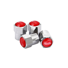 Load image into Gallery viewer, 4pcs Jaguar Red Background Logo Tire Valve Caps