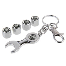 Load image into Gallery viewer, Jaguar Wheel Tire Valve Caps + Keychain