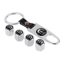 Load image into Gallery viewer, 4pcs Mopar Logo Tire Valve Caps + 1 Keychain