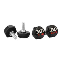 Load image into Gallery viewer, 4pcs License Plate Screws for Audi Frame - Black Logo - Silver