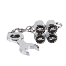 Load image into Gallery viewer, 4pcs Land Rover Wheel Tire Valve Caps+Keychain