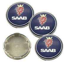 Load image into Gallery viewer, 4pcs 63mm SAAB Wheel Center Caps