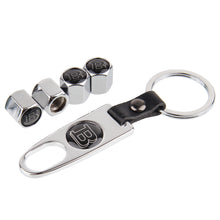 Load image into Gallery viewer, Mercedes Benz Tire Valve Caps + KeyChain