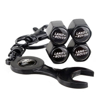 Load image into Gallery viewer, 4pcs Land Rover Wheel Tire Valve Caps+Keychain