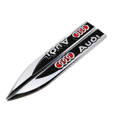 Load image into Gallery viewer, 2pcs Audi Logo Blade Fender Emblem Stickers