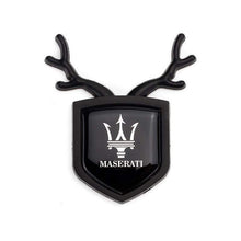 Load image into Gallery viewer, 2pcs Maserati Logo Shield Antler Emblems