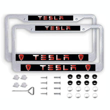 Load image into Gallery viewer, 2pcs Tesla License Plate Frames with Screw Caps