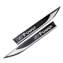 Load image into Gallery viewer, 2Pcs BMW M Power Blade Fender Emblem Sticker