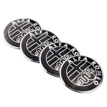 Load image into Gallery viewer, 4pcs 56.5mm Alfa Romeo Mito Wheel Center Caps Stickers