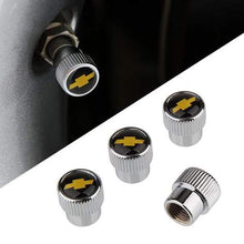 Load image into Gallery viewer, 4pcs Chevrolet Logo Tire Valve Caps - Silver