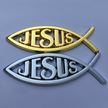Load image into Gallery viewer, JESUS Fish Car Emblem Sticker