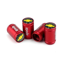 Load image into Gallery viewer, 4pcs Chevrolet Logo Tire Valve Caps - Black
