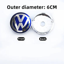 Load image into Gallery viewer, 56/58/60/65/66/70/76MM 4pcs ABS Car Wheel Center Caps Hub Cover Emblem Accessories for GTI Jetta Tiguan Golf POLO Passat B5 B6