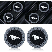 Load image into Gallery viewer, 2pcs Mustang Logo Auto Cup Holder Mats
