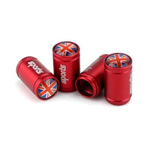 Load image into Gallery viewer, 4pcs British Flag Logo Tire Valve Caps