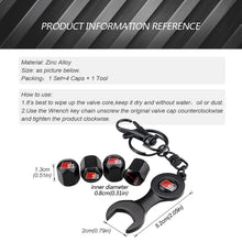 Load image into Gallery viewer, 4pcs Audi S-Line Wheel Tire Valve Caps+Keychain