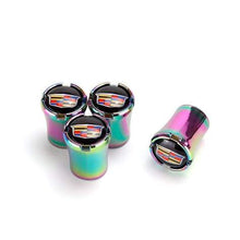 Load image into Gallery viewer, 4pcs Cadillac Logo Tire Valve Caps - Neo Chrome