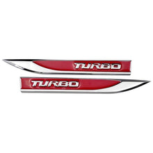 Load image into Gallery viewer, 2Pcs Turbo Nameplate Blade Fender Emblem Sticker